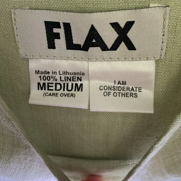 Flax green linen maxi dress- size 10-14 medium - Picture 2 of 7